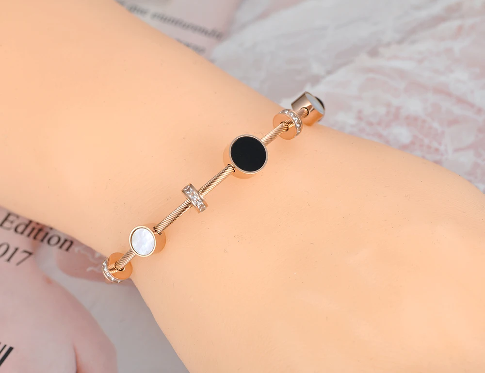 ZooMango модные черные/белые очаровательные браслеты из ракушек браслет для женщин