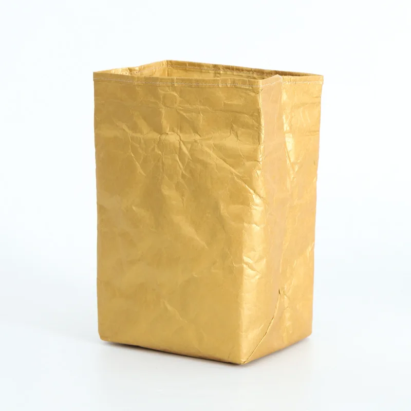 Многоразовые коричневые бумажные пакеты для ланча изолированный Ланч-бокс