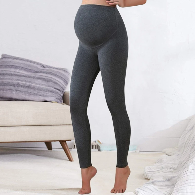Mallas ajustadas de cintura alta para mujeres embarazadas, Leggings informales de cintura alta, ajustables, 3 colores, talla grande