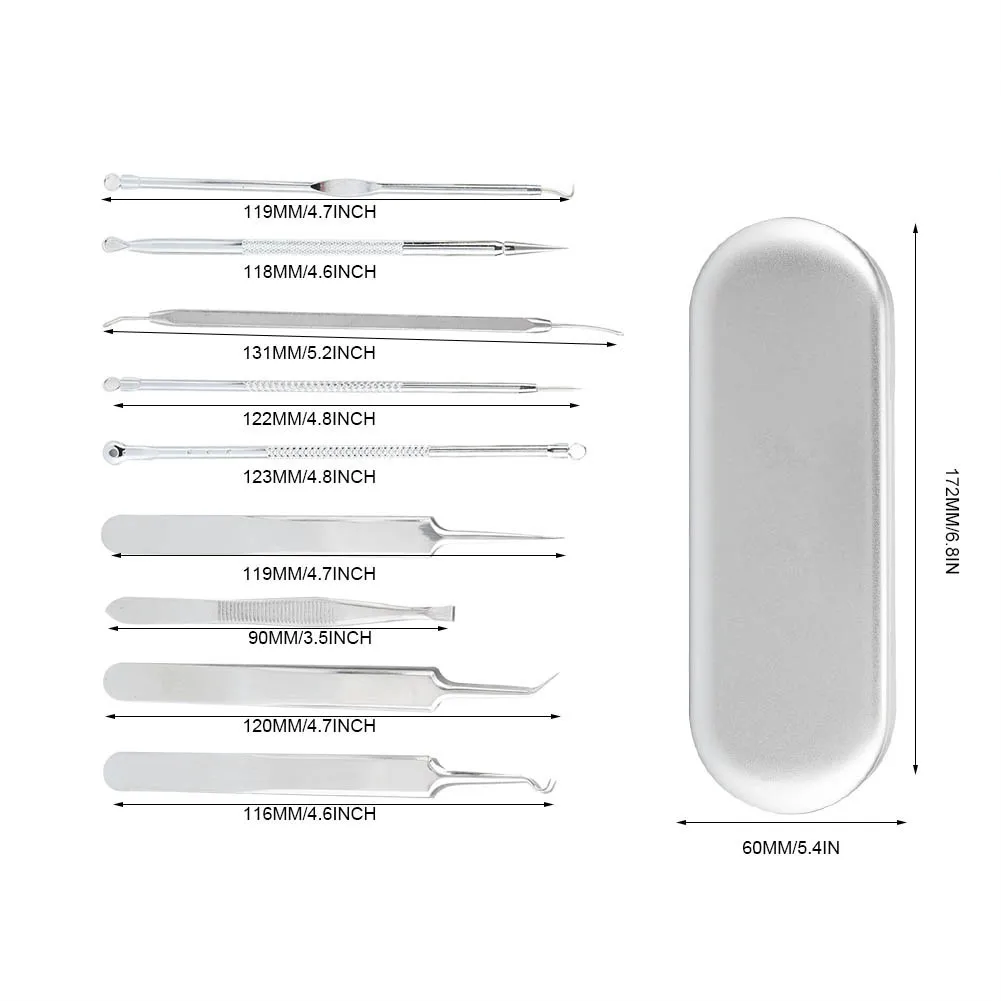 9 шт. пинцет для удаления чёрных точек|Устройство ухода за кожей лица| |