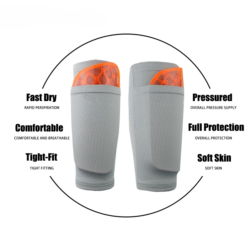 Kopen 1 Paar Voetbal Beschermende Sokken Met Pocket Of Shin Shield Voetbal Scheenbeschermer Pads Been Mouwen Ondersteuning Volwassen Kalf Ondersteuning Sokken