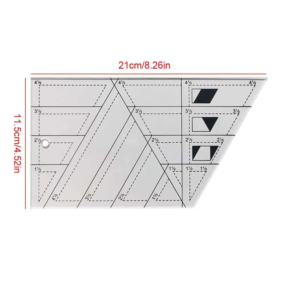 

Acrylic Sewing Ruler DIY Patchwork Hand Drawing Ruler Diamond Shape Patchwork Ruler Tool Ruler Quilting Painting Sewing Ruler