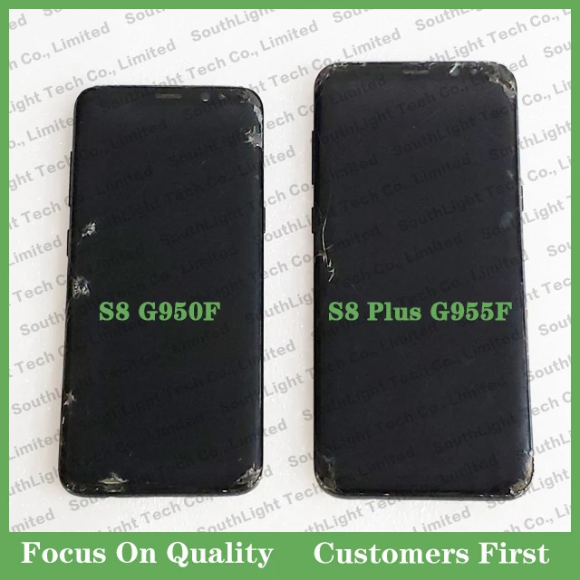 ЖК-экран с рамкой для Samsung Galaxy S8 Plus G955F полностью сломанный оригинальный Amoled