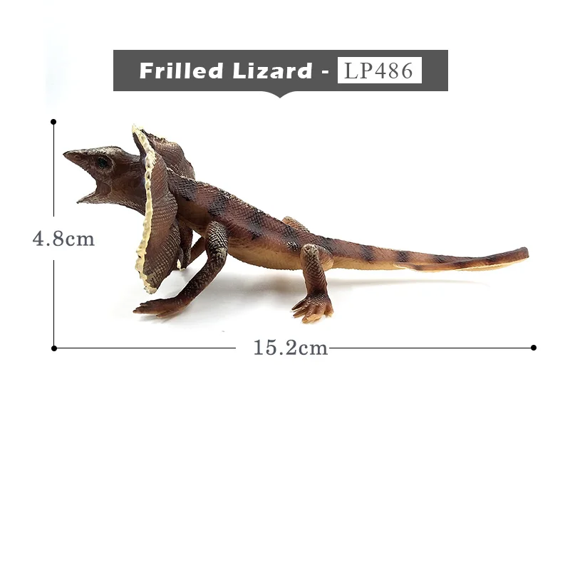 Frilled Lizard Имитация белки, слона, попугая, Wombat, фигурка животного, домашний декор, миниатюрное украшение для сада в виде Феи, аксессуары, фигурка - Цвет: Frilled Lizard