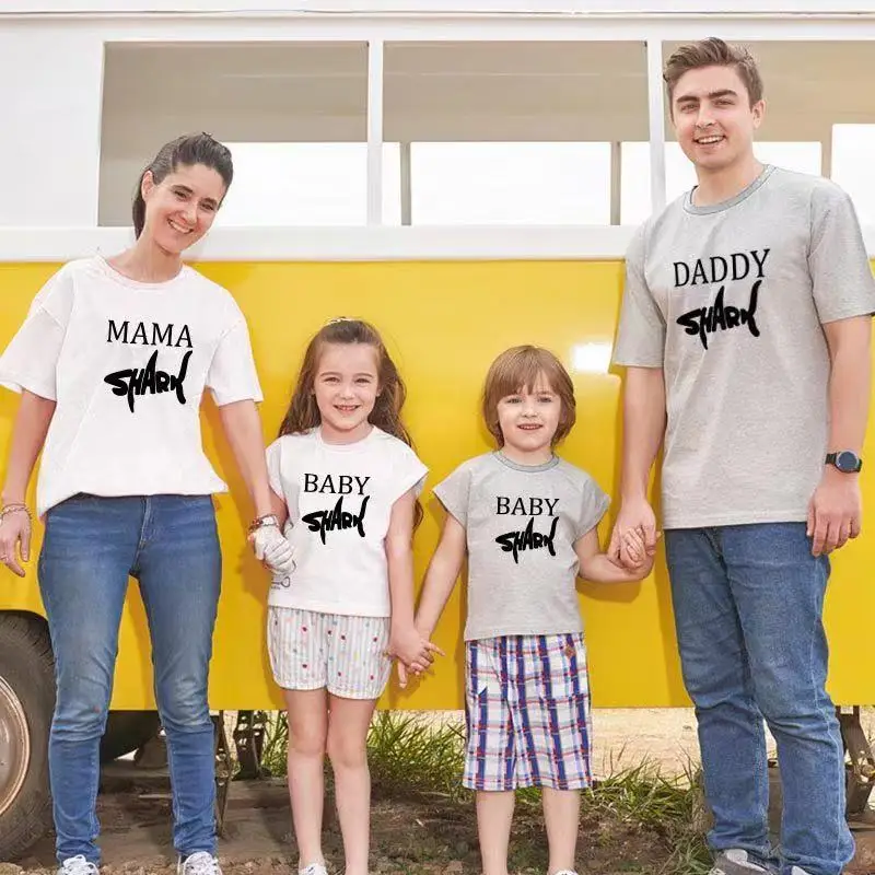 

Family T-Shirts Mother Father Daughter Son Matching Clothes Mama Daddy Baby Tee Shirt Mommy And Me Outfits Girl Boy Clothing