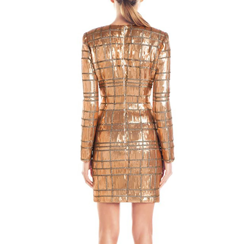 TWOTWINSTYLE повседневное клетчатое тонкое женское платье с круглым вырезом и длинным