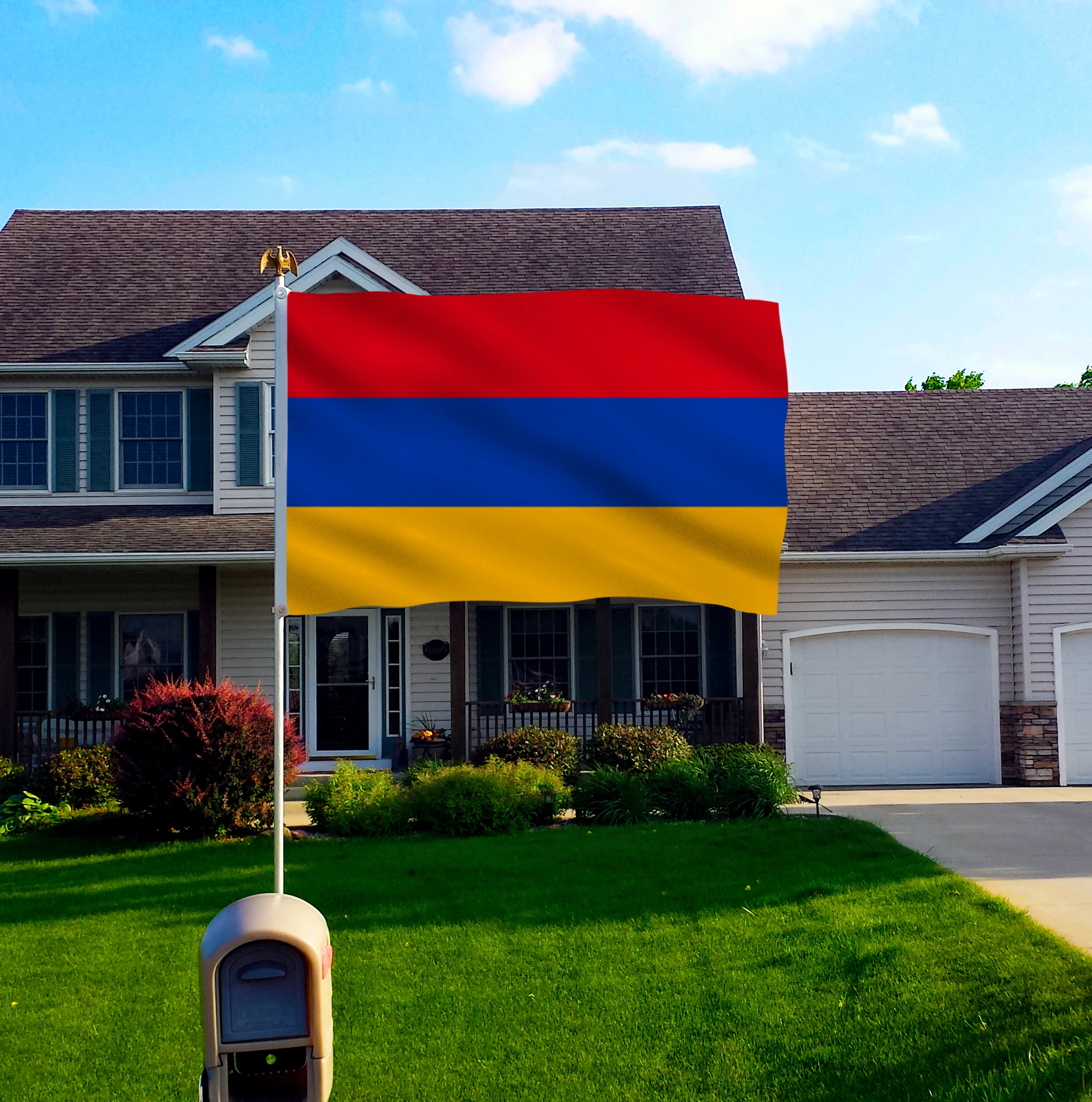 DFLIVE Armenia Country Flag 3x5 FT Printed Polyester Fly 90x150 CM Armenian AM National Banner | Flags