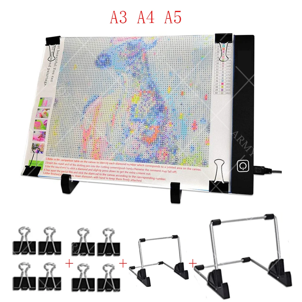 

A3/A4/A5 LED Light Pad Artcraft Tracing Light Box Copy Board Digital Tablets diamond Painting Accessories for Diamond Art Painti