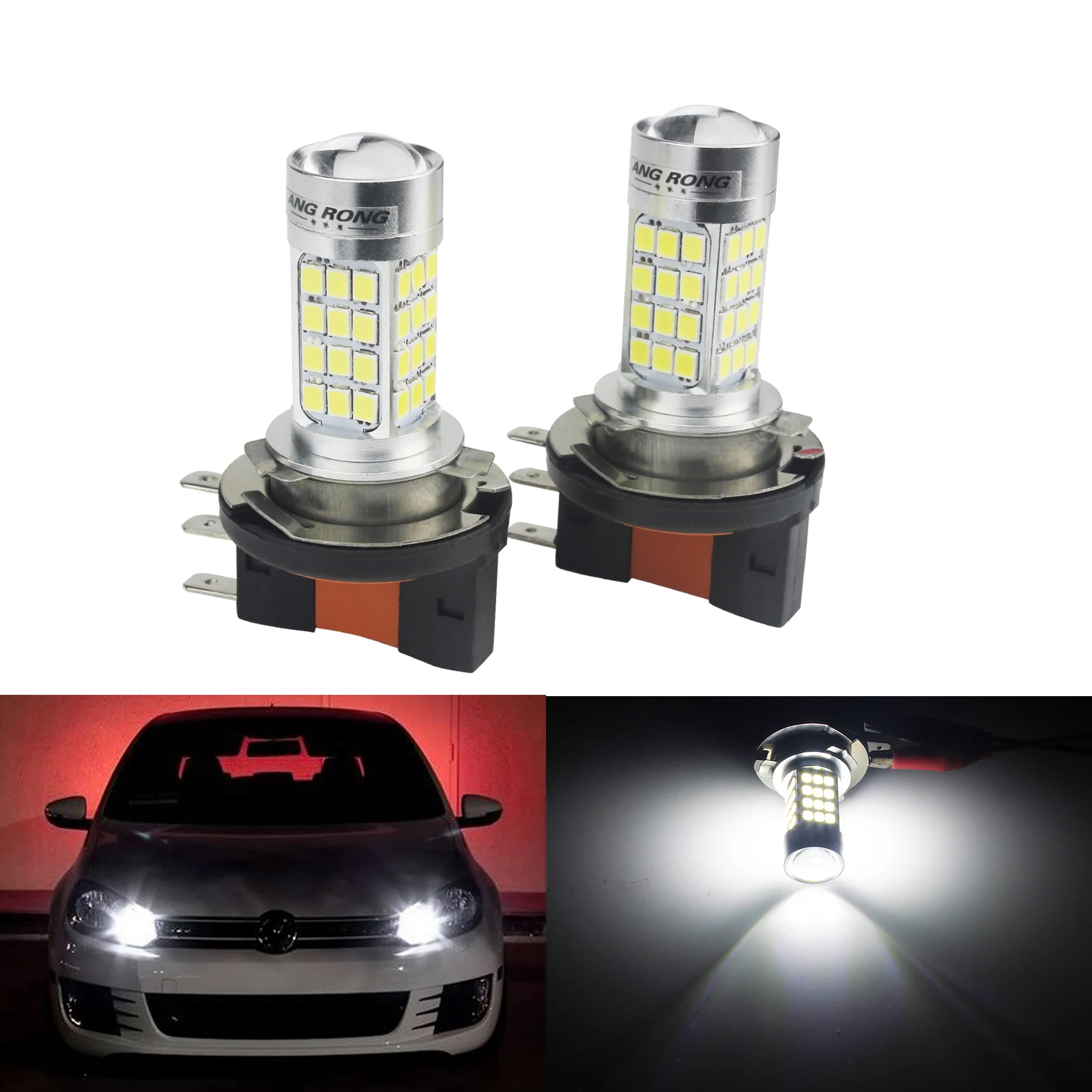 ANGRONG 2x H15 64176 лампа 54 SMD светодиодный светильник дневного света белый