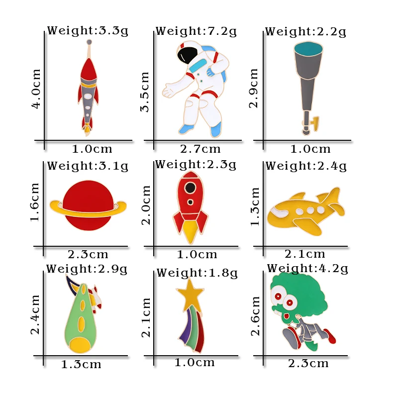Мужская брошь в виде астронавта летательного аппарата ракеты инопланетянина
