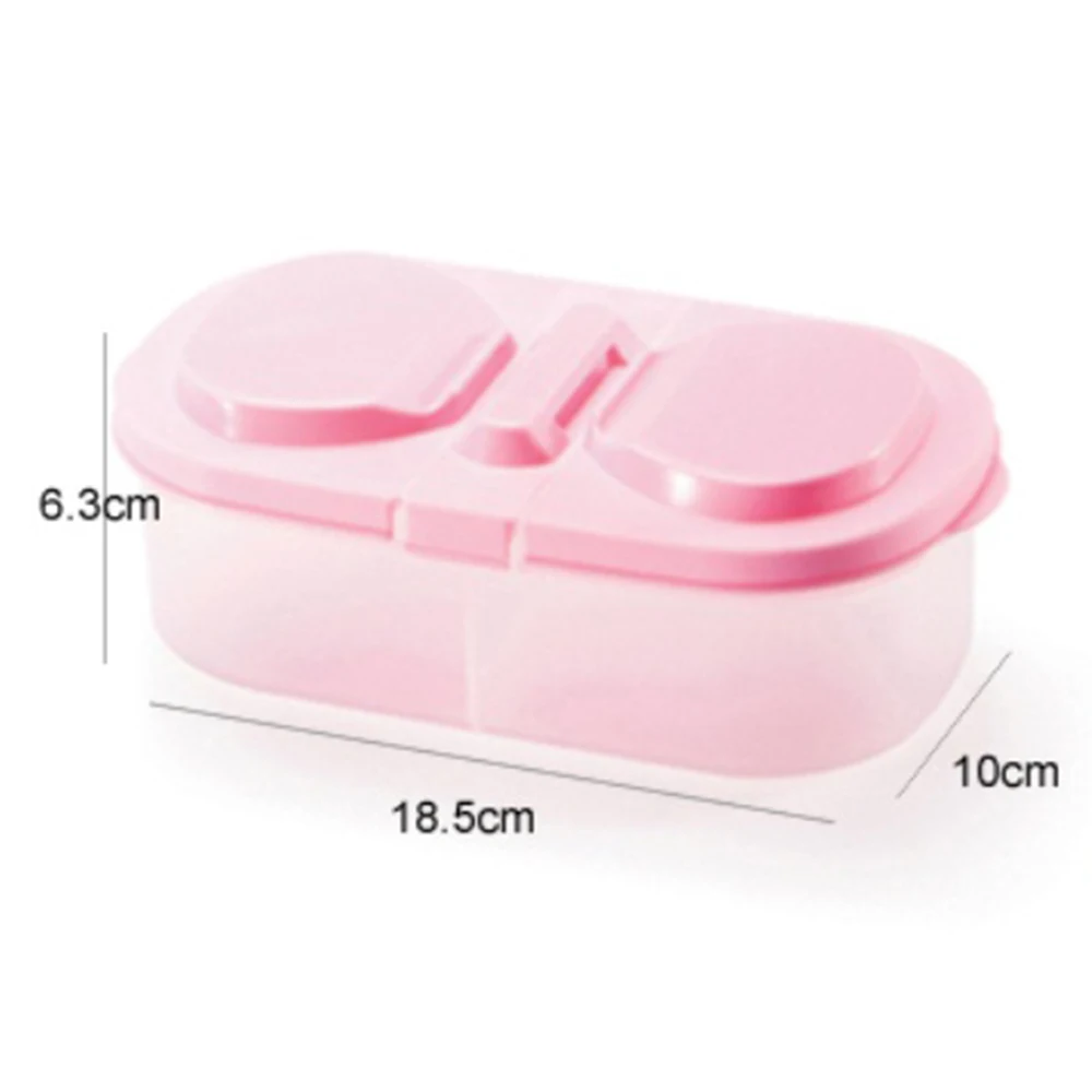 

1PC Fresh-Keeping Storage Box Fruit Bento 2 Compartment Lid Kitchen Food Storage Tank Refrigerated Fresh-Keeping Box