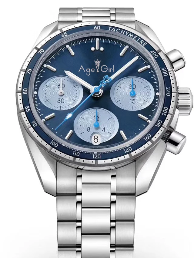 

Classic Men Automatic Mechanical Watches Speed Rose Gold Brown Leather Luminous Gent Black Coffer Blue Chronometer Watch