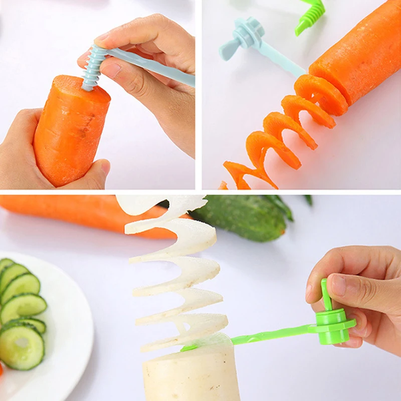Популярный высококачественный спиральный слайсер для моркови кухонные режущие