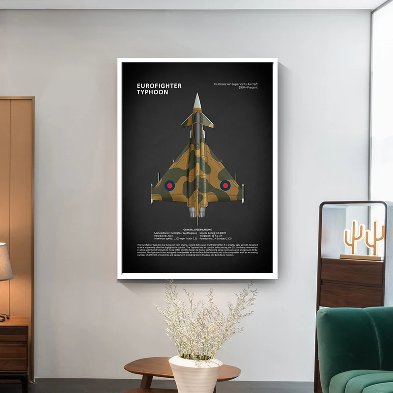 Плакат военный фанат школьное обучение самолет всемирно известный боец самолёт