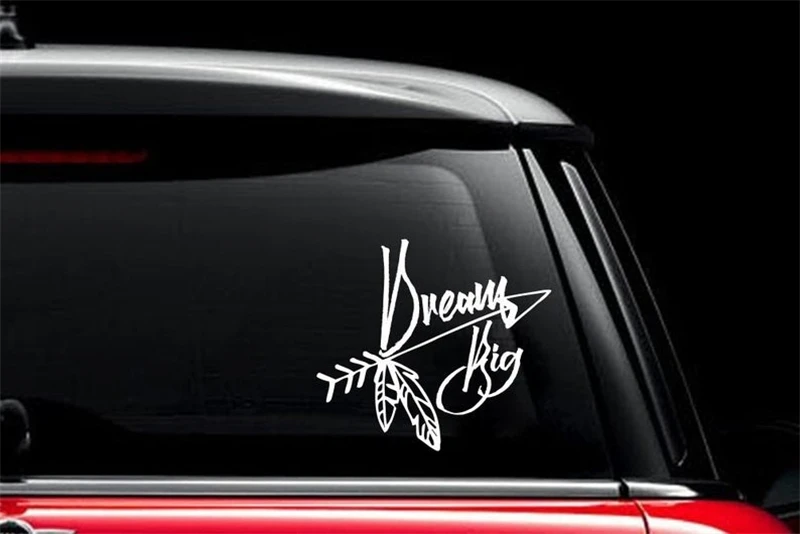 

Car Decals Dream Big Vinyl Sticker Decals Boho Arrow Decal Bohemian Bedding Decor Vinyl Sticker Window Truck Decal Sticker HQ265