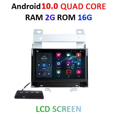 Автомобильный мультимедийный плеер 2 Din Android 10 для Land Rover/freelander 2 2007-2012 gps Automotivo без dvd Радио Wifi OBD2 DVR ips DSP - Цвет: 2G 16G LCD
