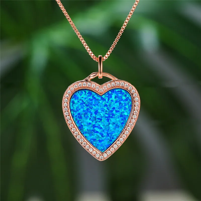 Винтажное женское ожерелье с подвеской из хрустального опала цепочка цвета