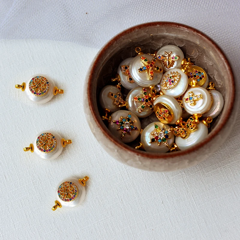 Модные жемчужные аксессуары сделай сам в виде ракушек Древо жизни рукоделие