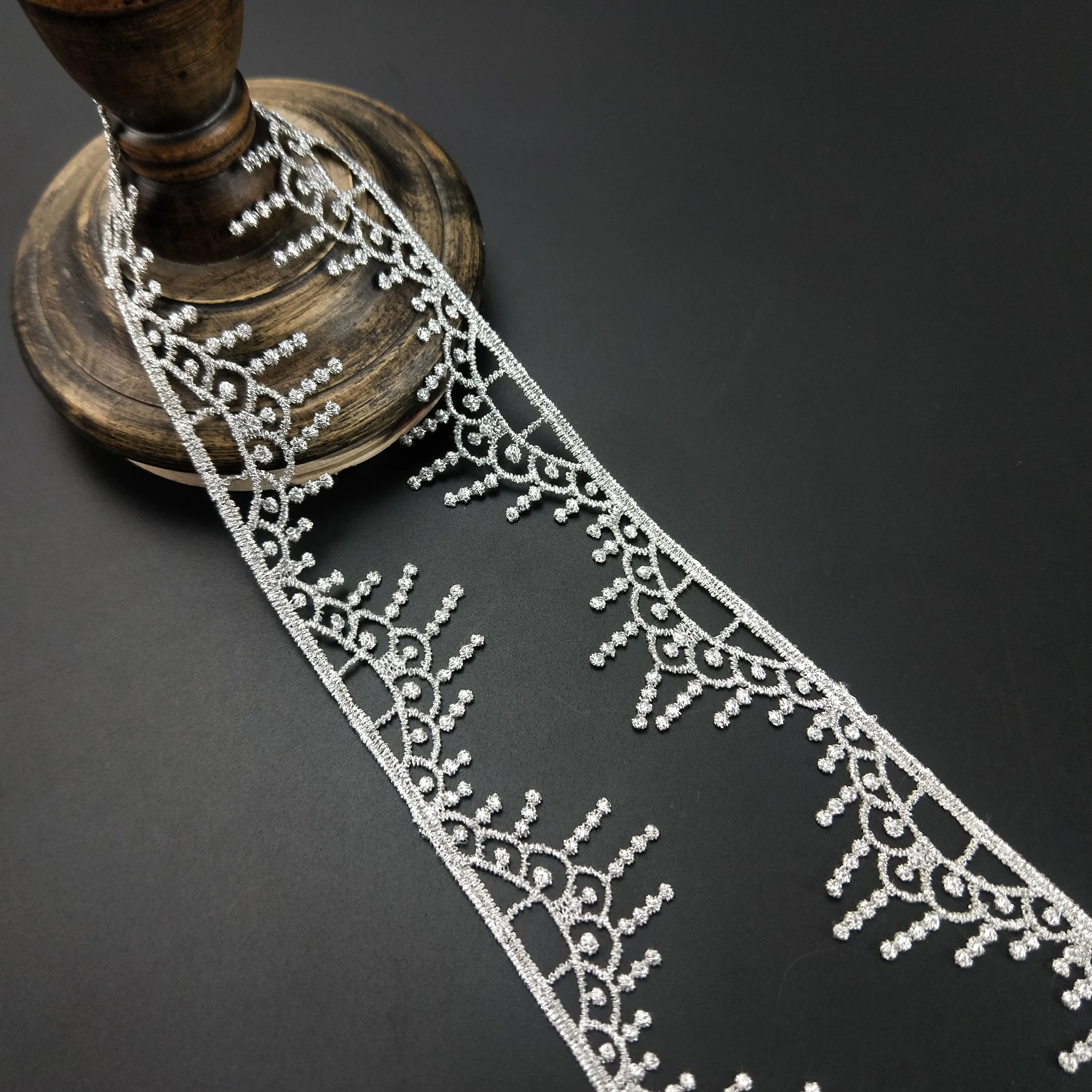 10Y горячая Распродажа серебряная кружевная маленькая лента аксессуары для