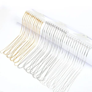 12 шт.компл. золотосереброKC 40 см Длина омара застежка металлические звеньевые цепи Цепочки и ожерелья Простой Цепочки и ожерелья цепи DIY ювелирных изделий