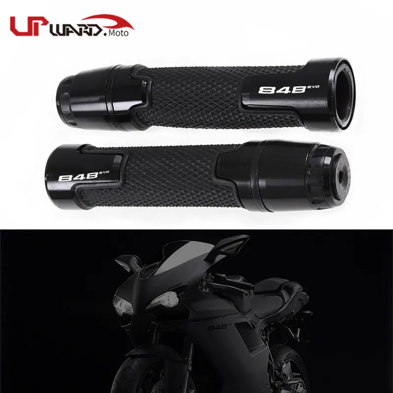 

For Ducati 848 EVO 848EVO Motorcycle Universal 7/8"22mm Aluminum Handlebar Grips Ends Handle Caps Hand Bar Plugs