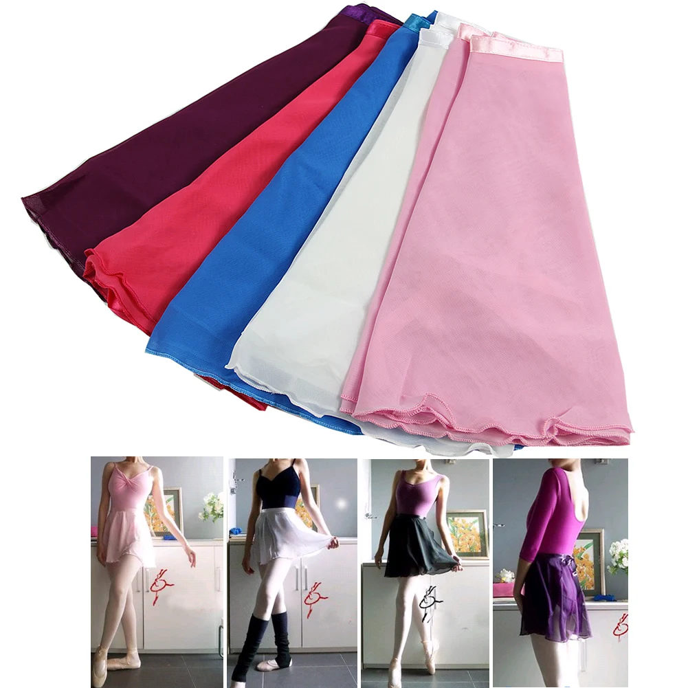 

Femmes Fille Mousseline Ballet Collant Emballage charpe Jupe Danse Dancewear Q6PB
