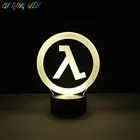 Детский светодиодный светильник с логотипом Half Life, ночник для мальчиков, спальни, светильник льник, лучший подарок на день рождения, светодиодный ночник, Прямая поставка