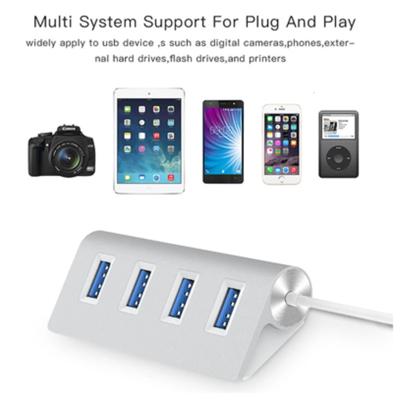 Многопортовый USB-концентратор CHYI 2 0 4 порта высокоскоростной USB-сплиттер Hab