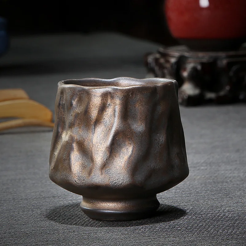 

Classical Ceramic japanese tea cup coffee cup travel tea cup set teacup Kiln Transformed Gold Ceramic Master Cup
