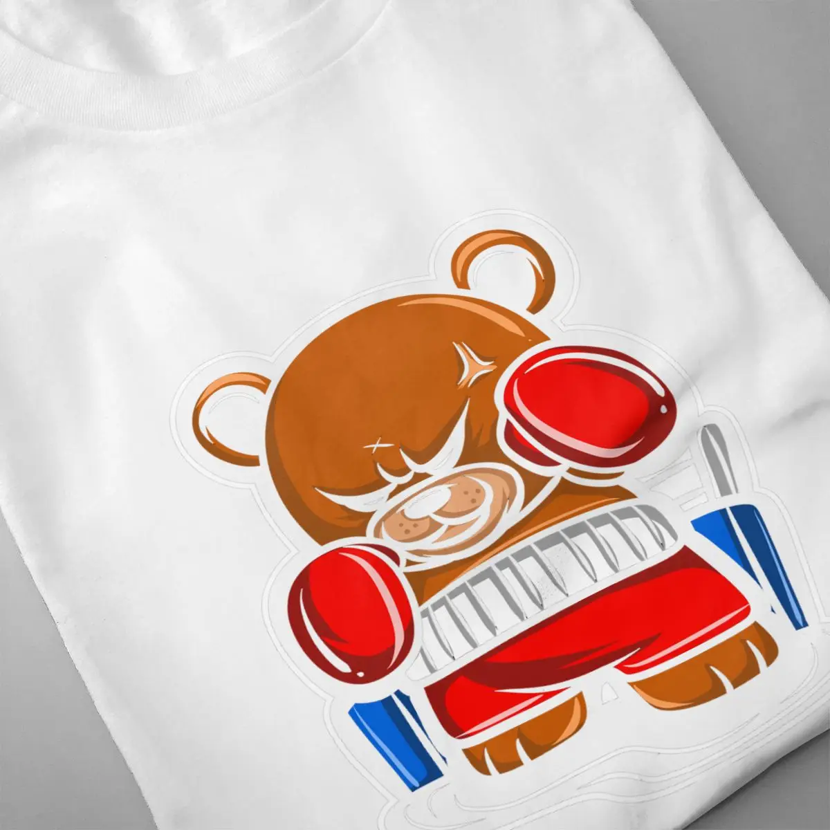 

Punch Bear Cartoon Fashion new 3D printing Cotton Tee Tops summer hot sale short-sleeved round neck men T-shirt