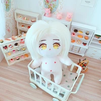 20cm white hair wang yibo doll naked toy star humanoid plush dolls clothes accessories