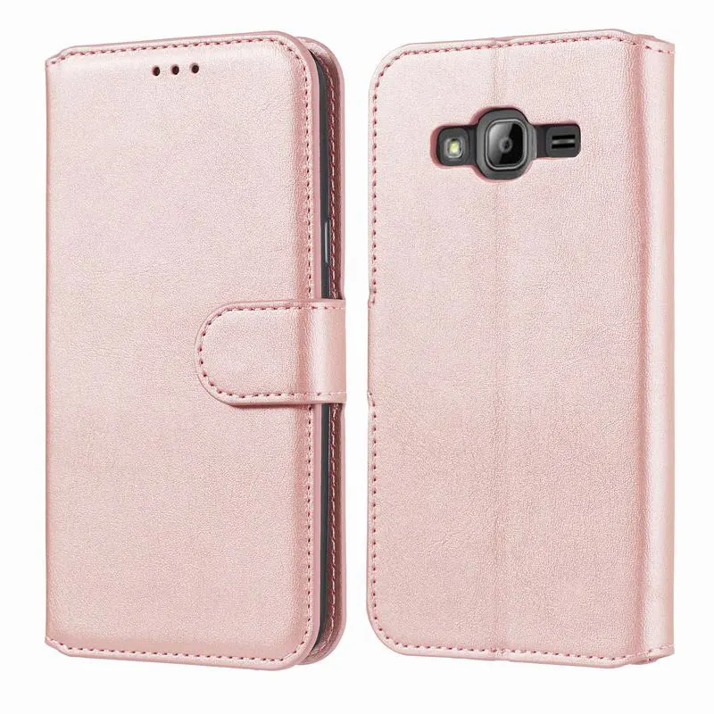 Rose Gold Case Кожаный чехол-кошелек для samsung Galaxy J3 чехлы для телефонов Чехол для samsung J310 J3 Чехол-книжка держатель для карт ретро-Книга чехол - Цвет: Rose Gold Case