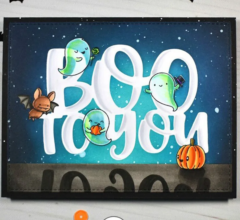 

Reunion Halloween ghost 2020 Clear Stamps and Metal Cutting Dies DIY Scrapbooking Paper Photo Album Crafts Seal Punch Stencils