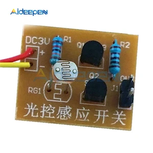 Модуль датчика управления светильник, комплект для самостоятельной сборки, фотоэлектрический переключатель, индукционный фотовыключатель, тренировочный комплект интегральной схемы, 3 В постоянного тока