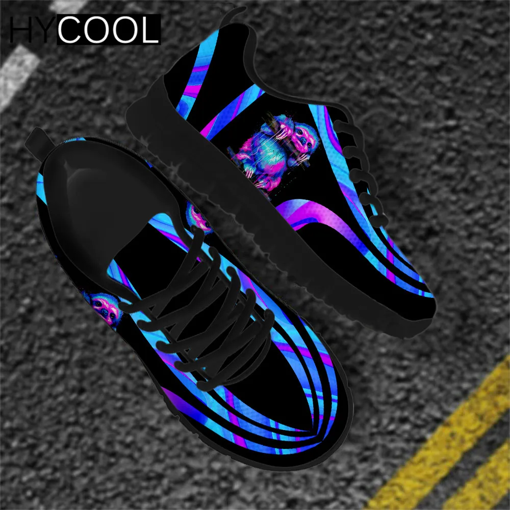 

Кроссовки унисекс HYCOOL, сетчатые, с принтом Ленивца, на шнуровке