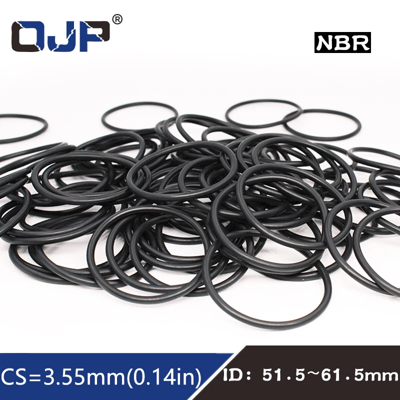 

10 шт./лот резиновое кольцо NBR уплотнительное кольцо Нитриловое cs3.55 мм ID 51,5/53/54.5/56/58/60/61.5 мм уплотнительное масляное уплотнение прокладка шайб...