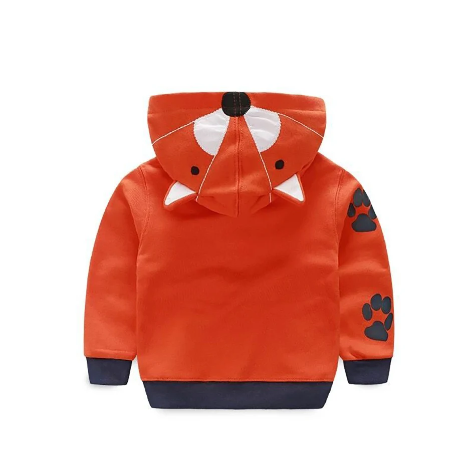 Kids Cartoon Coat Hoodies Tiger Jacket for Boy Girl Fox Animal Ear Hoody Kids Hooded Toddler Autumn Spring 18-6Y JYF