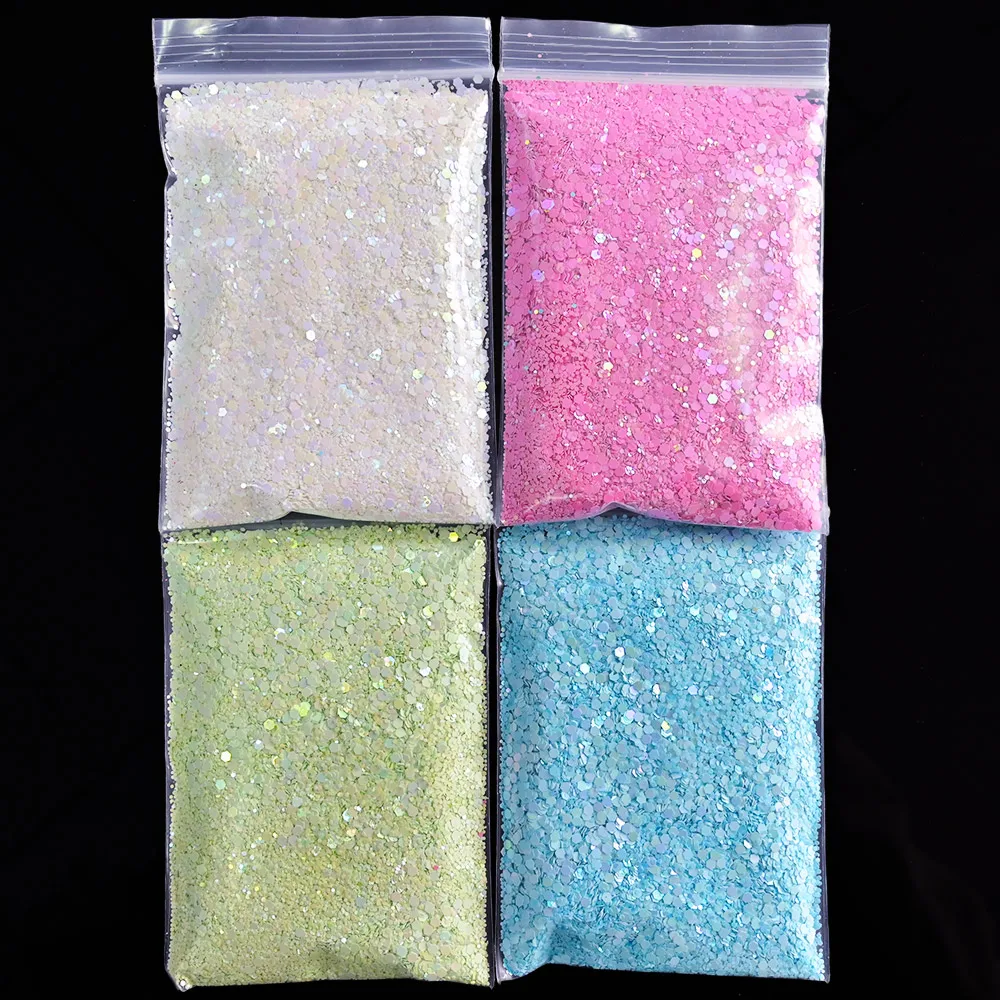 50 г белые цветные массивные масляные серии для ногтей блёстки шестиугольные Mirage