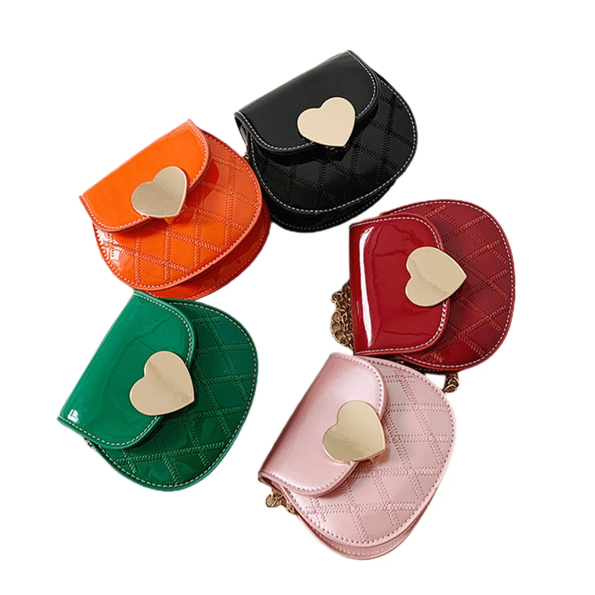 Сумка кросс-боди в форме сердца для маленьких девочек мессенджер на плечо с