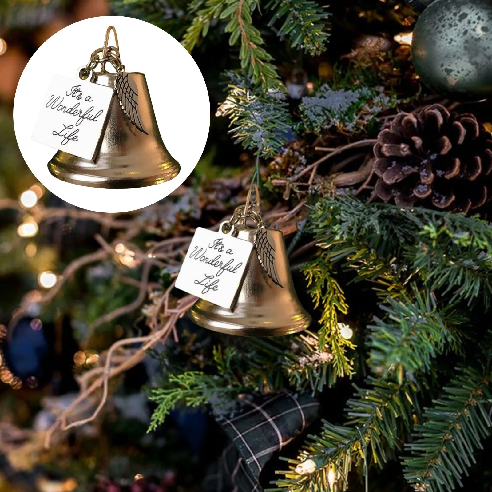 

Family Christmas Bells Decorations Hanging Sign Commemorative Xmas Decoration Christmas Tree Decoration for Home Navidad 2021