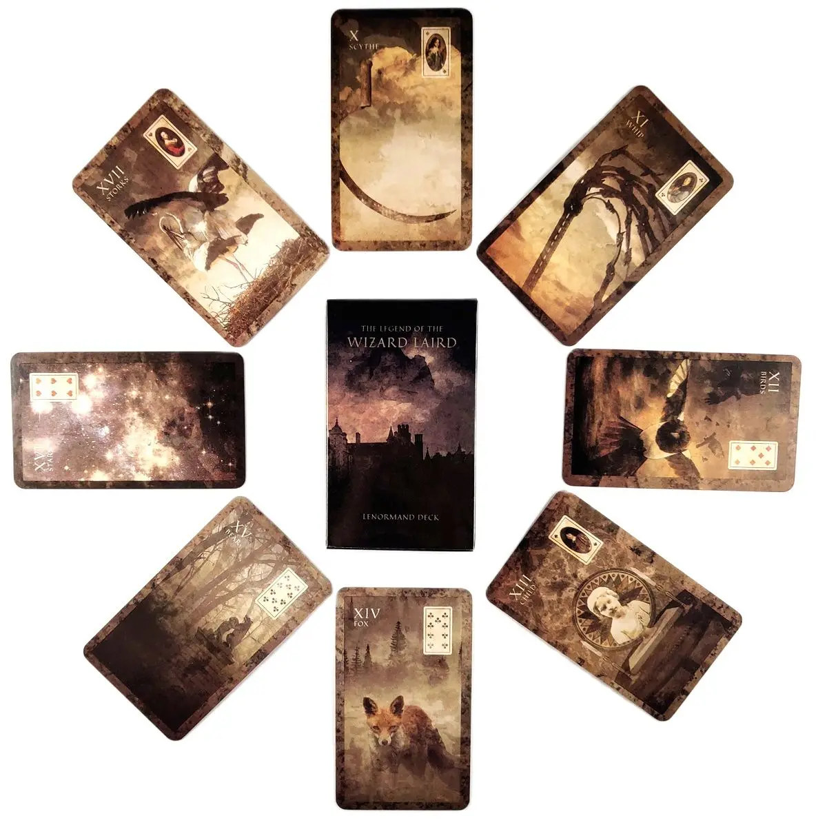 

Latest High Quality The Legend Of The Wizard Laird Lenormand Tarot Cards For Guidance Divination Fate Tarot Deck Board Games