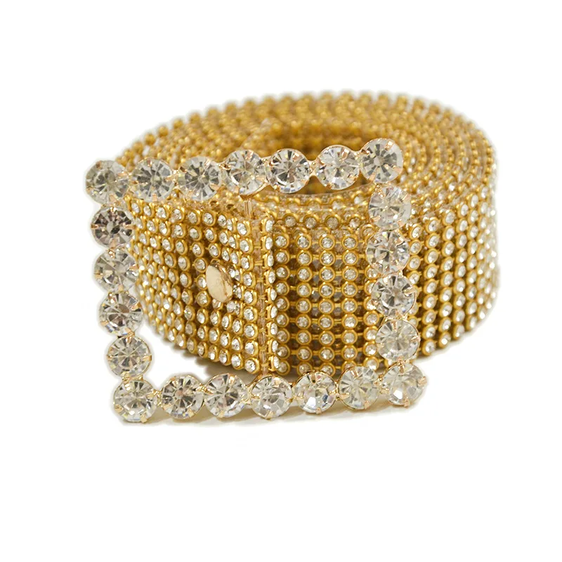 

120CM Brilliant Women's Belt Waist Chain Full Diamond Rhinestone Crystal Belt Luxury Large Party Waist Belt