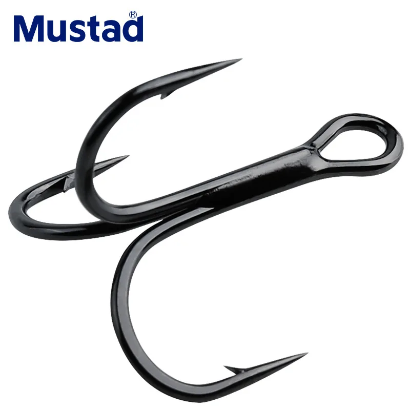 

Mustad Hook TR78NP-BN Round Bottom Double Strong Three Hooks Thick High Strength Three Anchor Hook Road Hook