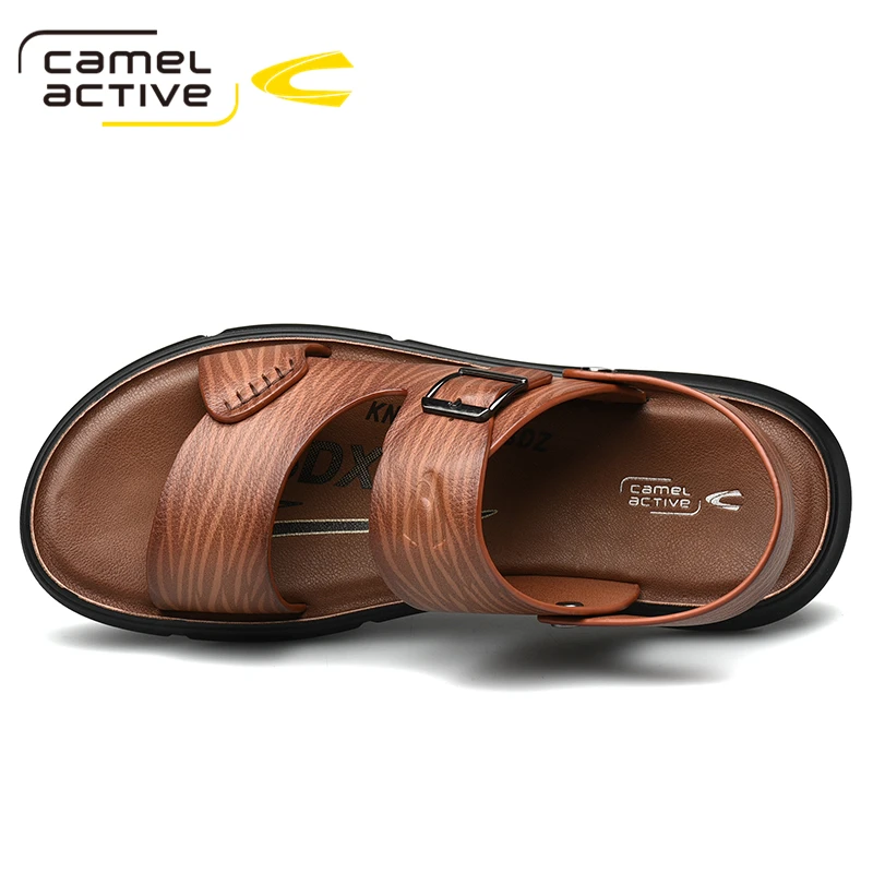 Мужские сандалии из натуральной кожи Camel Active классические дышащие Нескользящие
