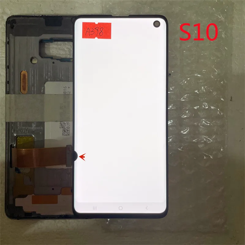 Pantalla LCD Original para Samsung S10 G973 SM-G9730 G973F, montaje de digitalizador con pantalla t&aacute;ctil, piezas con marco de pantalla defectuosa-3