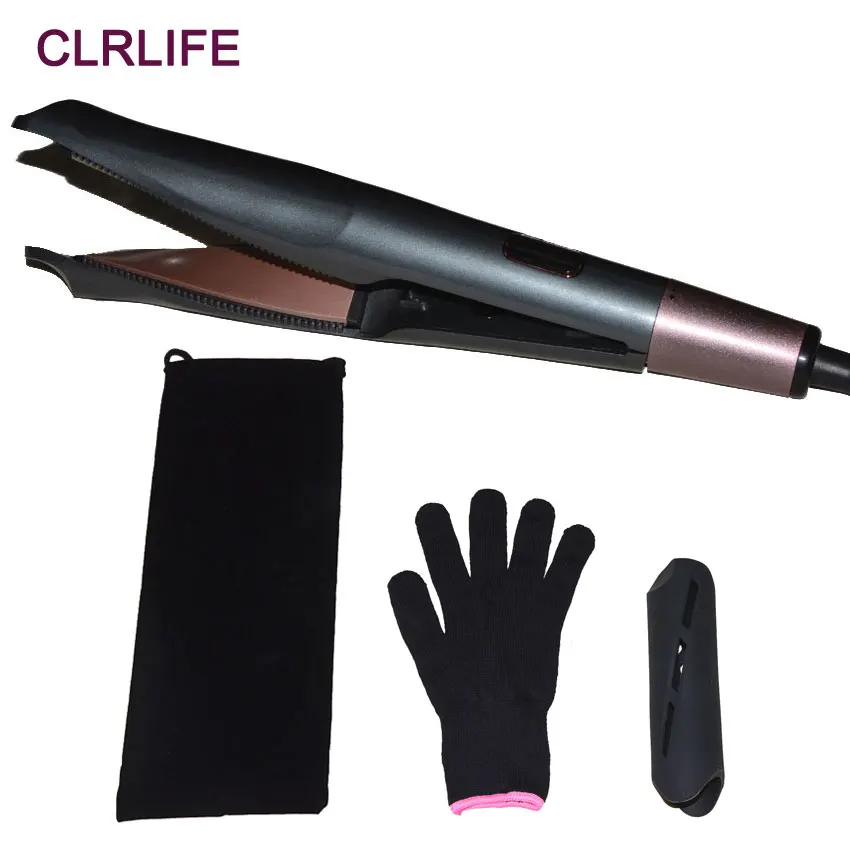 Щипцы для завивки и выпрямления волос 2 в 1 плойка с витой пластиной керамическая