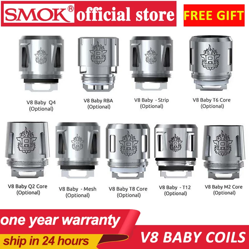 Электронных сигарет Smok TFV8 ребенка катушки головы V8 Baby-T8 V8 Baby-T6 V8 Baby-X4 V8 Baby-Q2 ядро для TFV8 маленьких зверь Tank