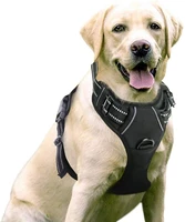 dog harness no pull adjustable soft padded pet collars vest reflective no choke oxford with easy control handle for large dogs