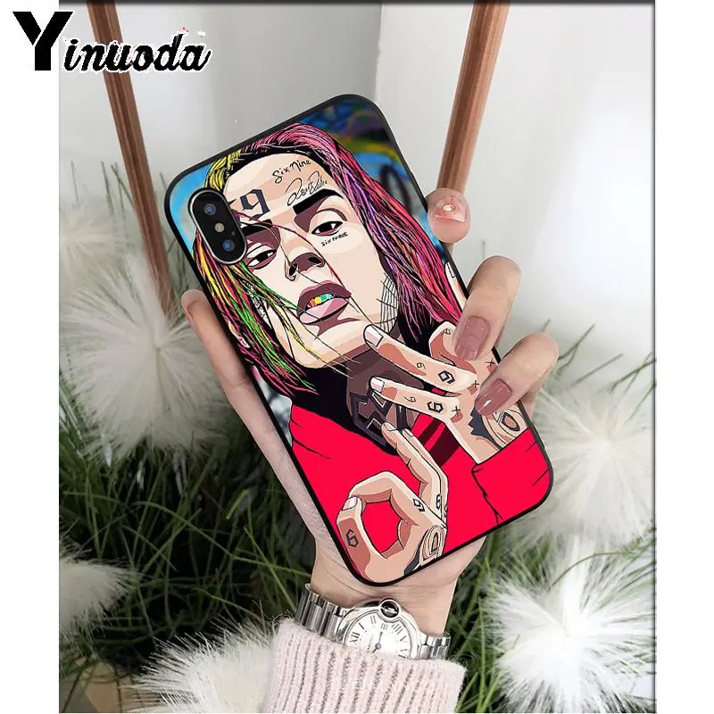 

Yinuoda Rapper SixNine 69 Art TPU Soft Silicone Phone case for Apple iPhone 8 7 6 6S Plus X XS MAX 5 5S SE XR Mobile Cases