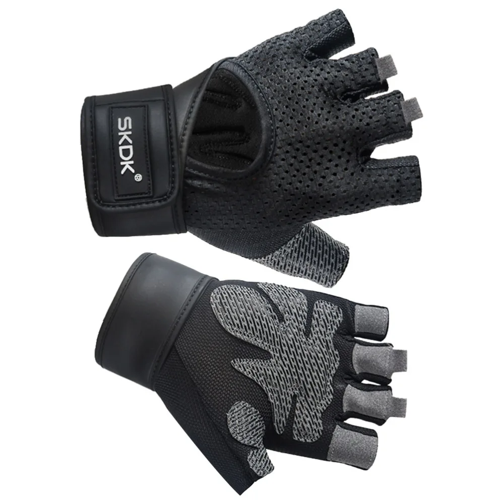 

1 Pair of Sports Half-finger Anti-slip for Fitness Exercise Weight Lifting - Size